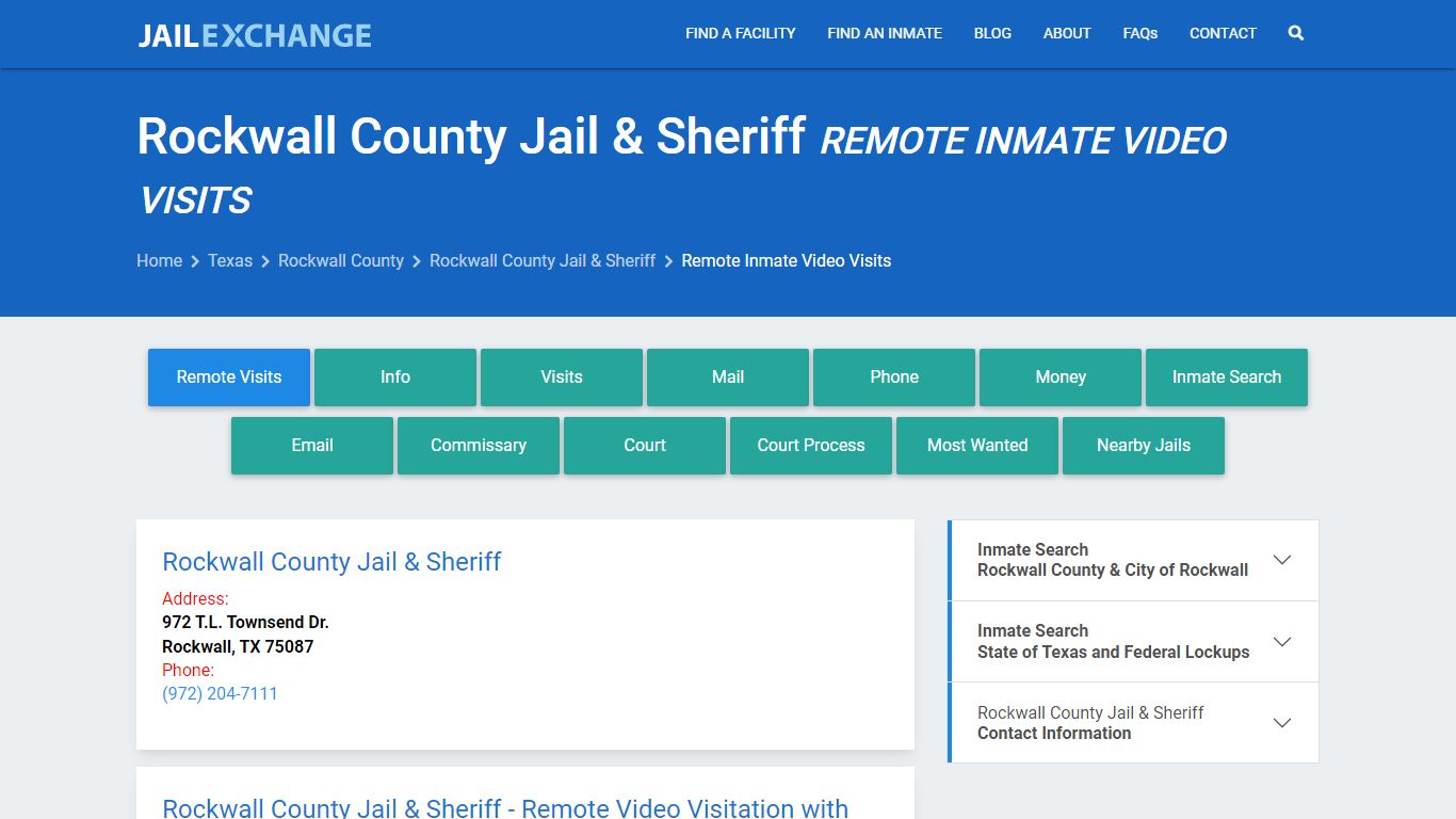 Video Visitation - Rockwall County Jail & Sheriff, TX - Jail Exchange